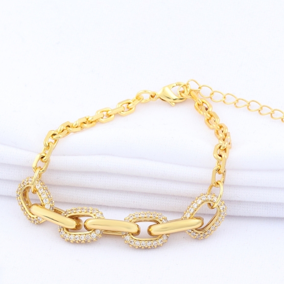 14k gold diamond bracelet - Picture 7 of 8